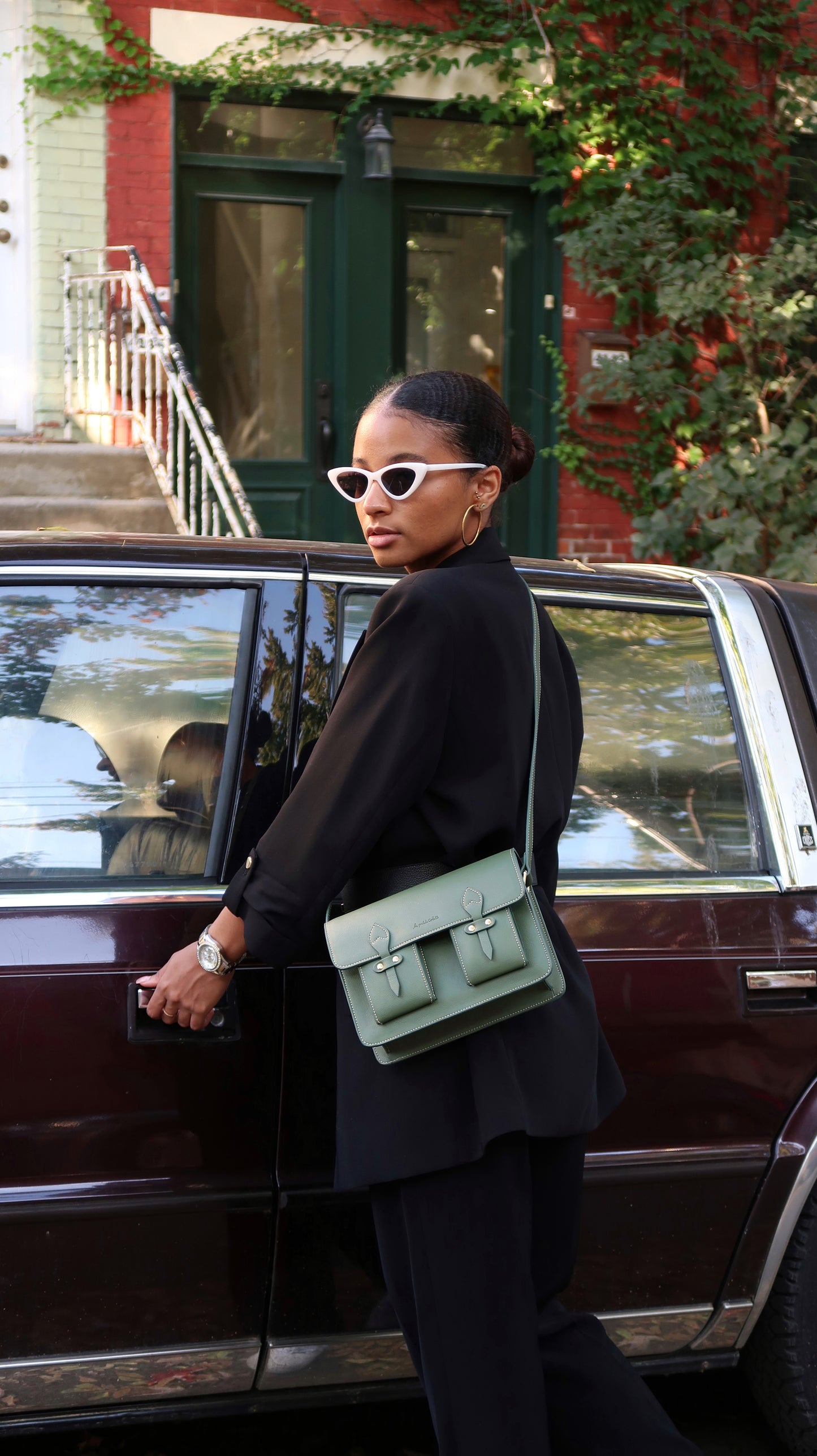 Sac Alex Vert en Apple Skin et cuir recyclé, fabriqué en Italie, maroquinerie éthique